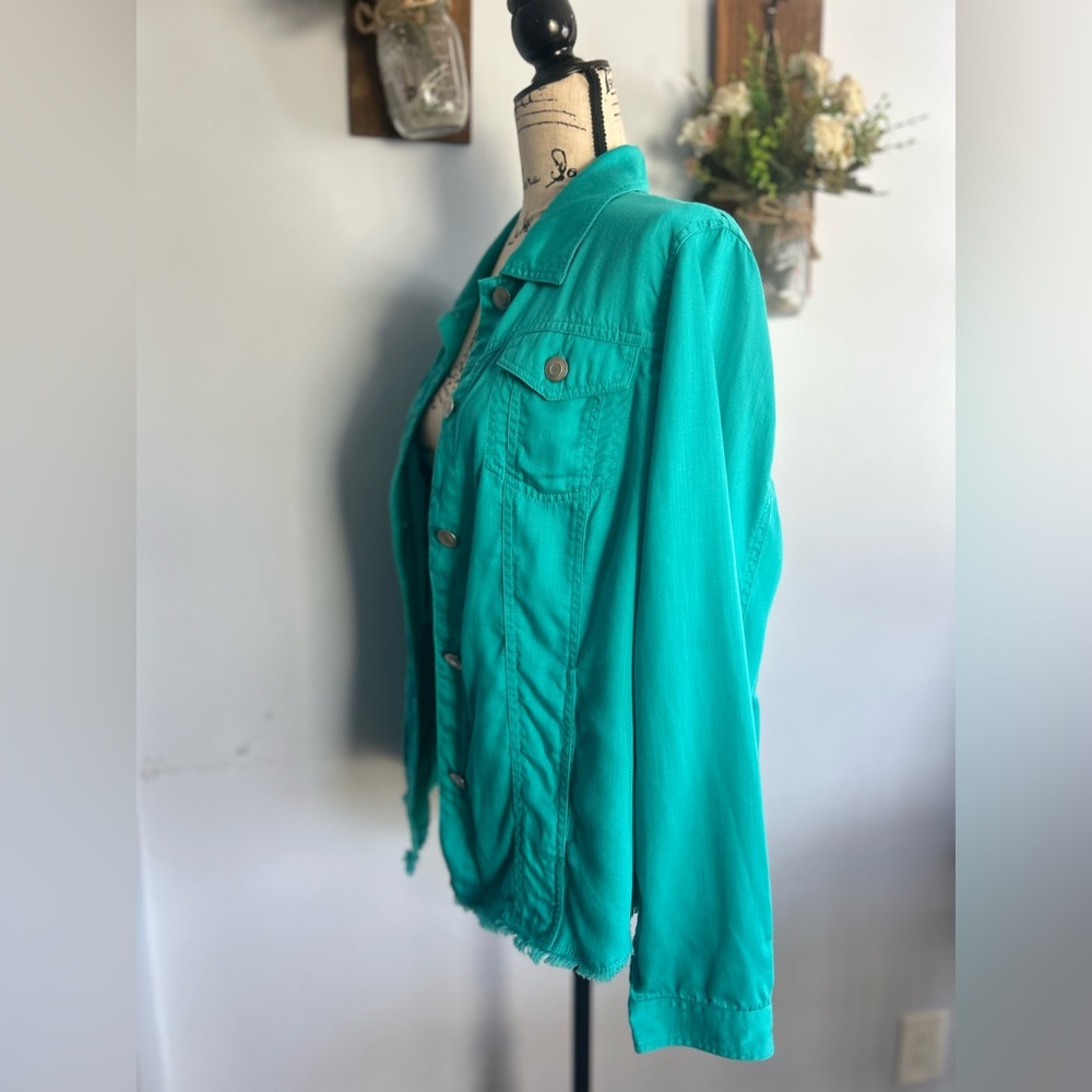 Chico’s Blazer Jacket Raw Hem Simple Basic Effort… - image 5